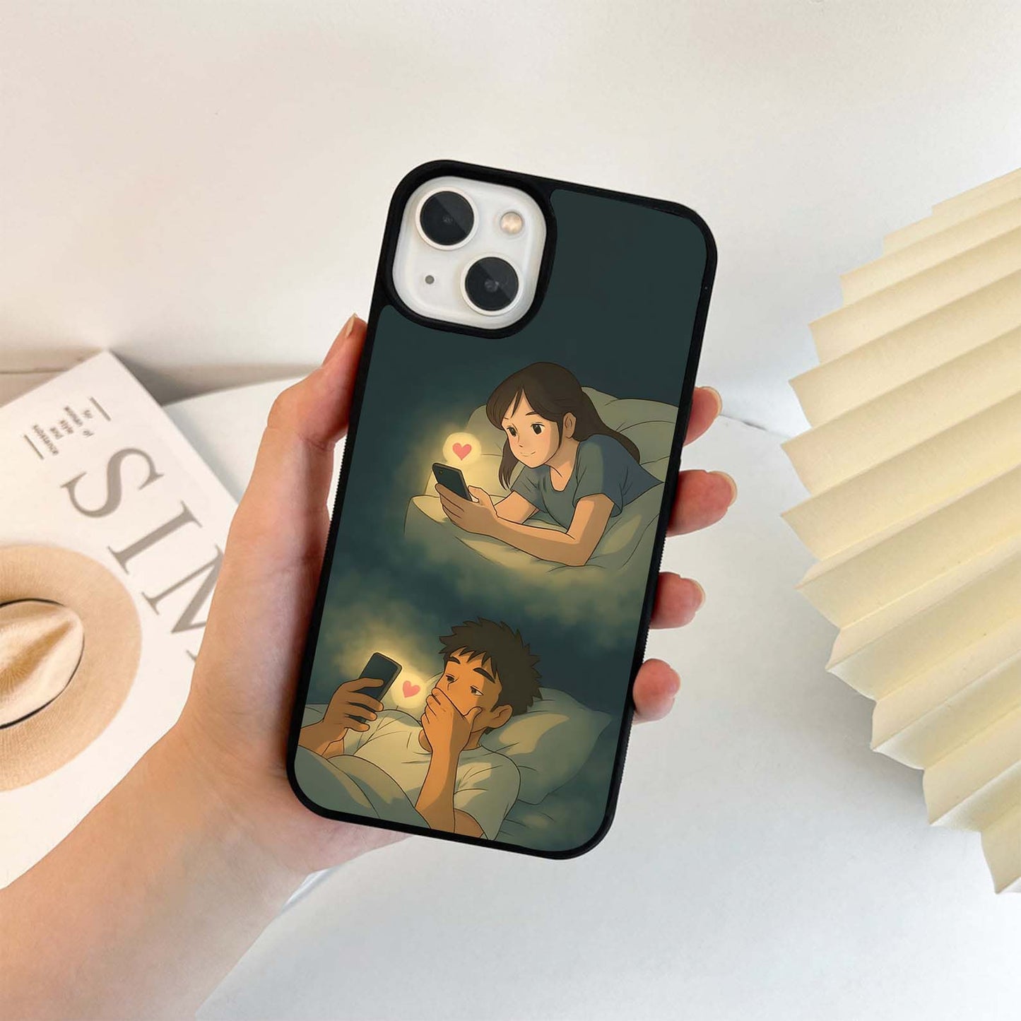 Midnight Love Couples Glass Case