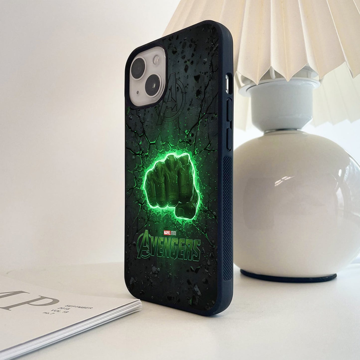 Avengers Green Power Fist Glass Case