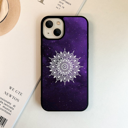 Violet  Sky Mandala pattern Glass Case