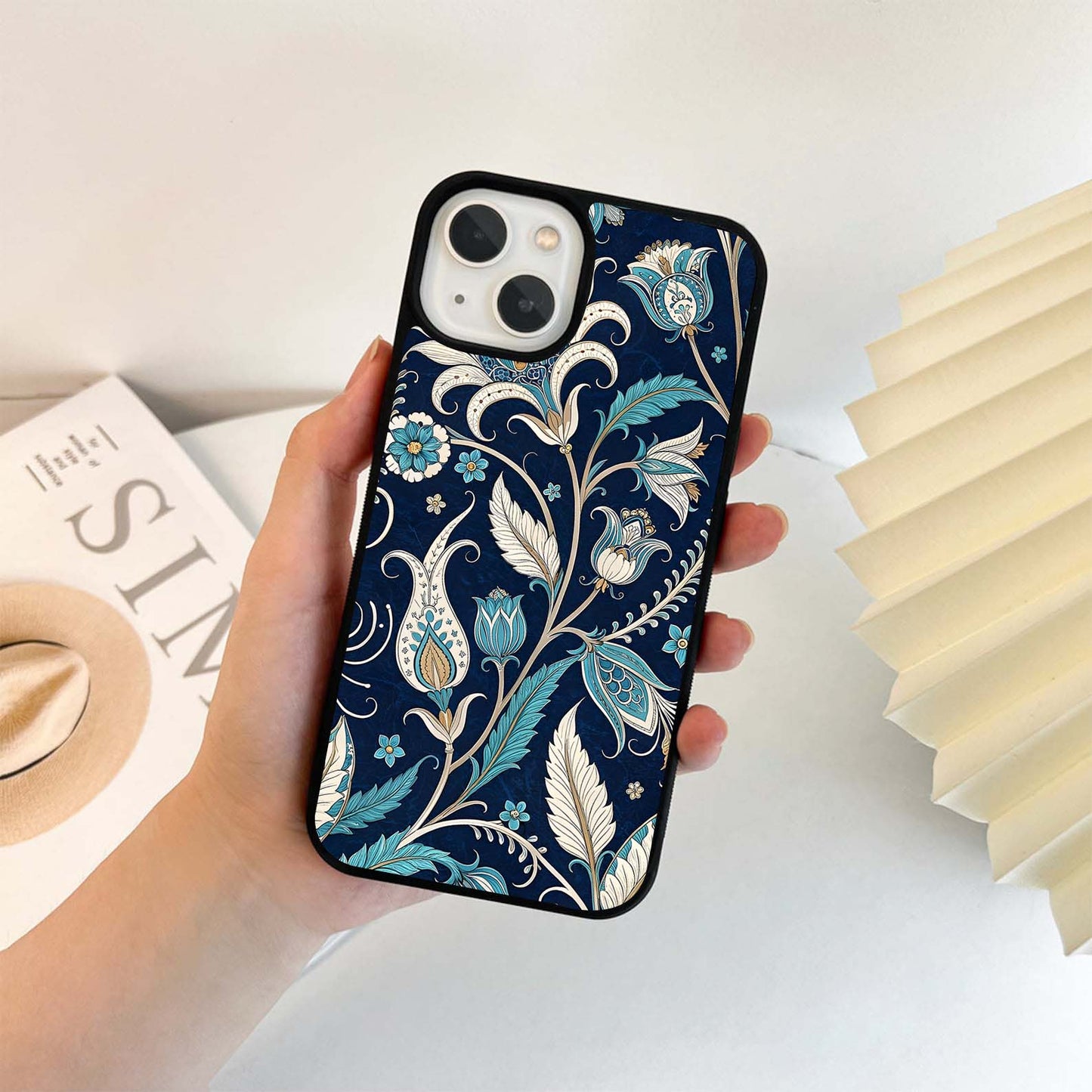 Autumn Floral Tapestry Glass Case