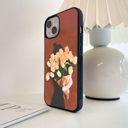 Blush Bloom Aura Glass Case