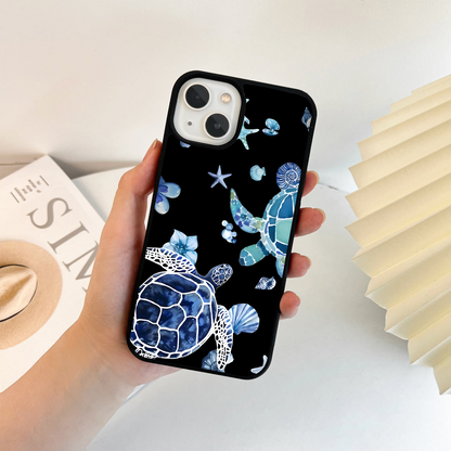 Aqua Turtle Drift Glass Case