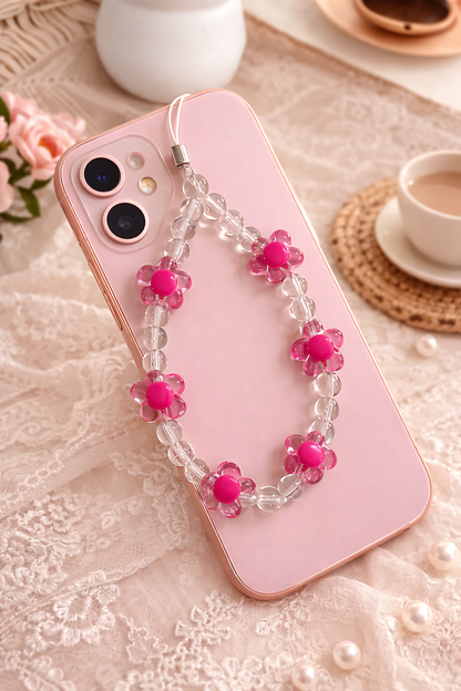 Rani Pink Daisy Flower Phone Charm