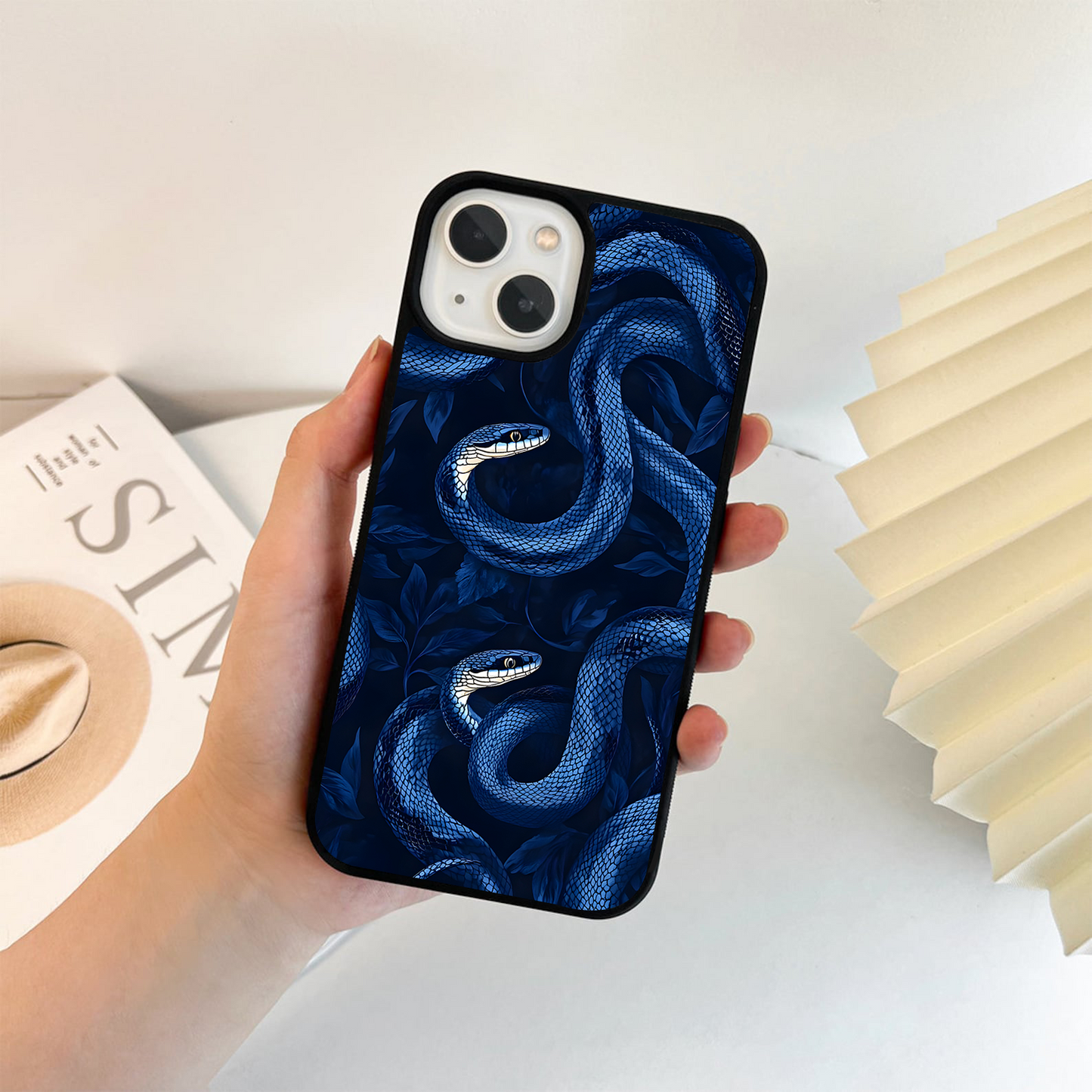 Blue Serpent Aura Glass Case