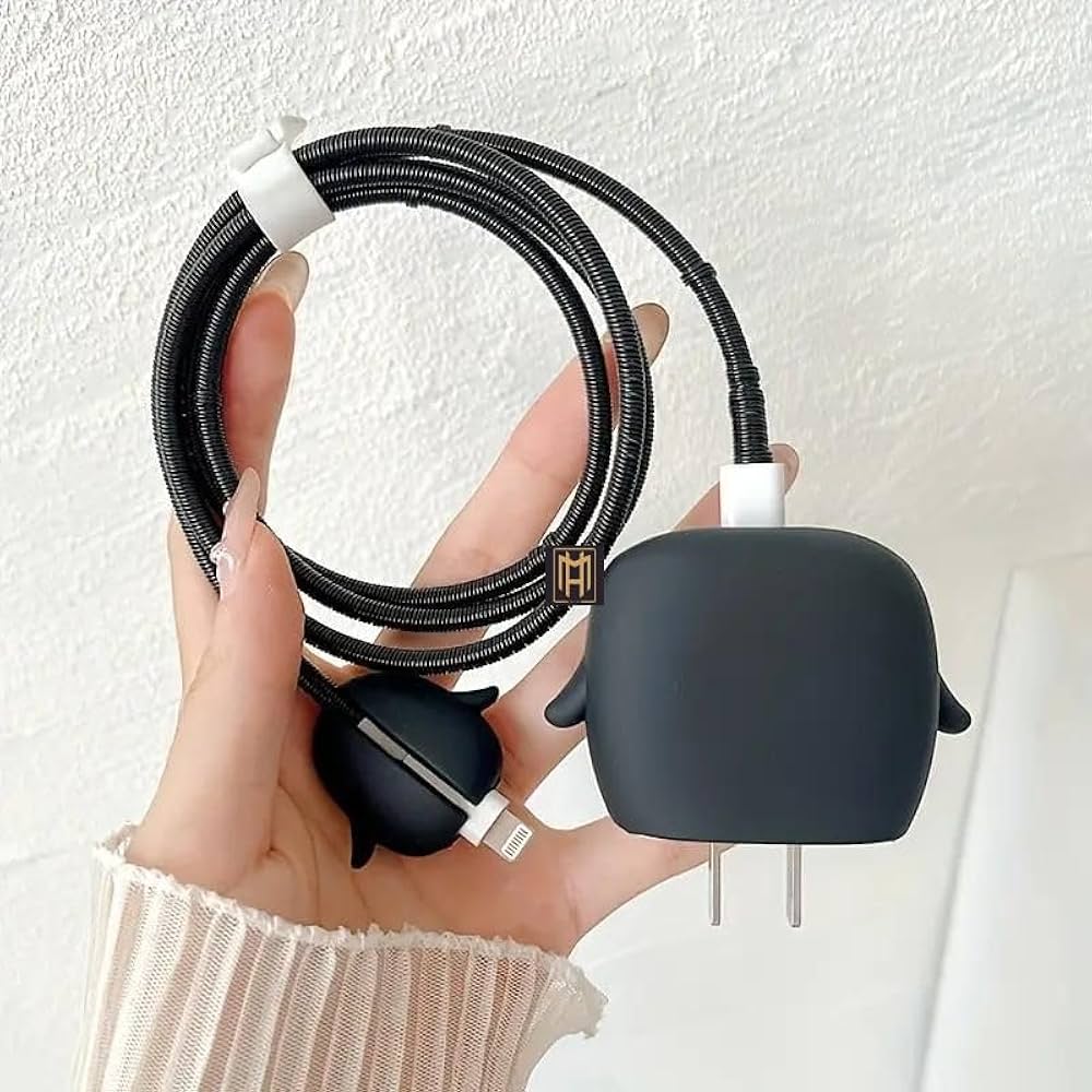 Penguin Charger Silicon Apple IPhone Charger Case | Lightning Charger/Cable Protector Cover for iPhone Chargerjkk m n