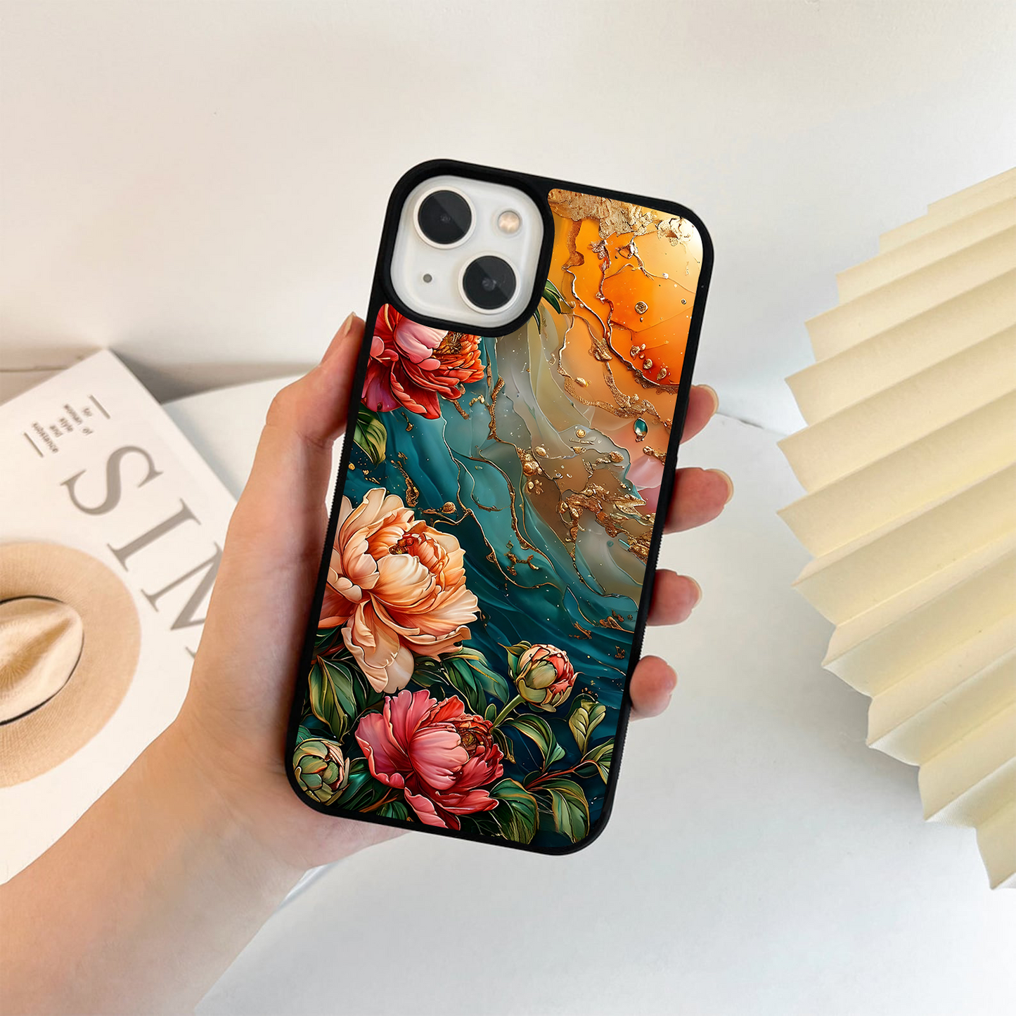 Sunset Garden Bloom Glass Case