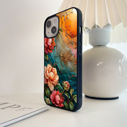 Sunset Garden Bloom Glass Case