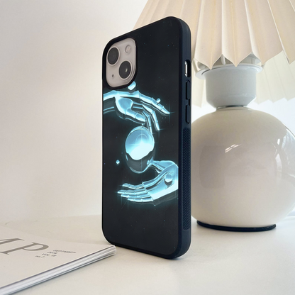 Galactic Crystal Hands Glass Case