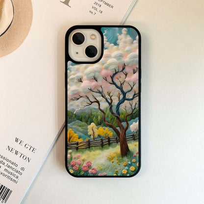 Cloud Landscape with Trees Glass Case