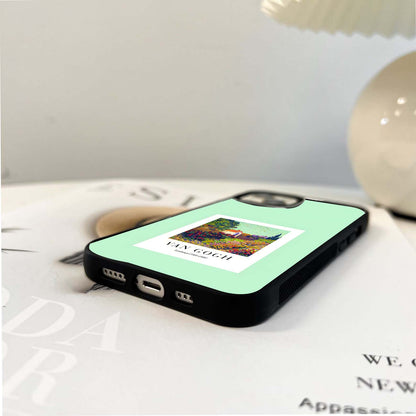 Green Vangogh Scenery Glass Case