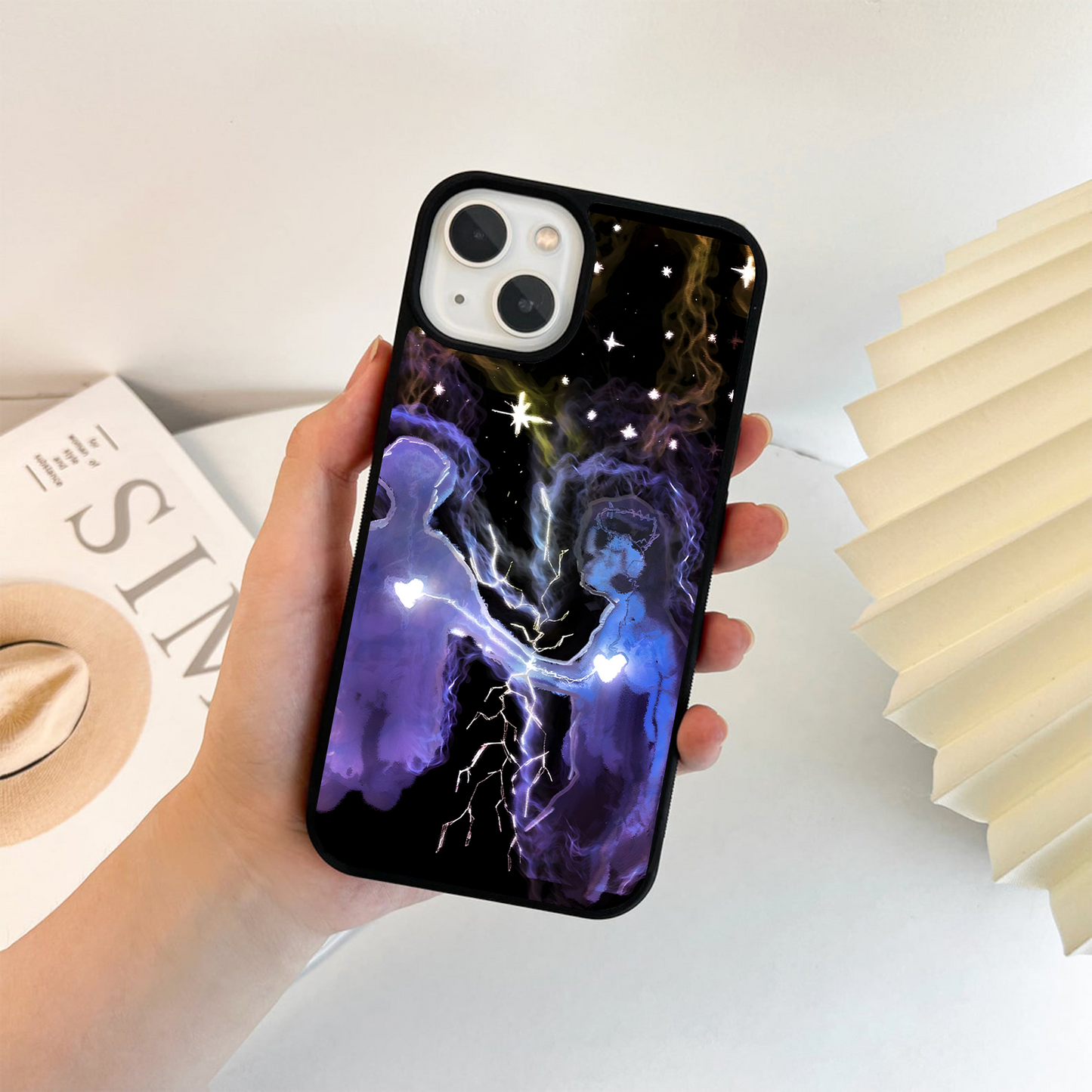 Electric Heart Bond Glass Case