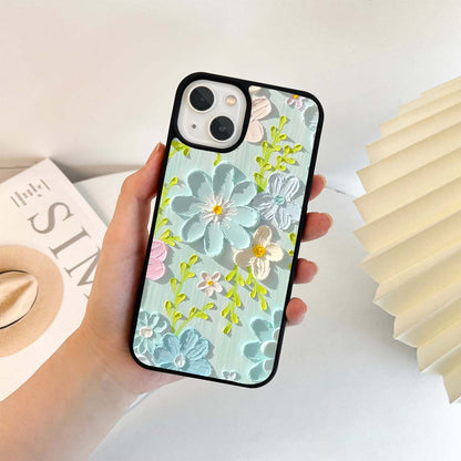 Frosted Petal Garden Glass Case