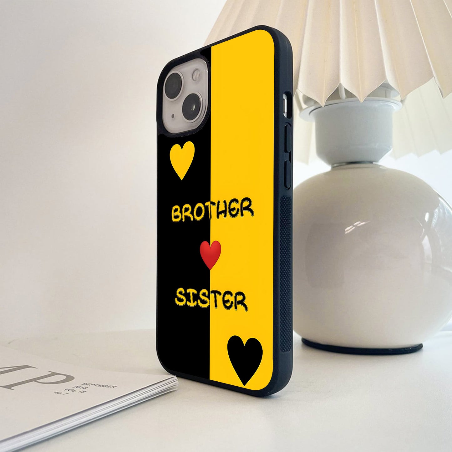Golden Sibling Bond Glass Case