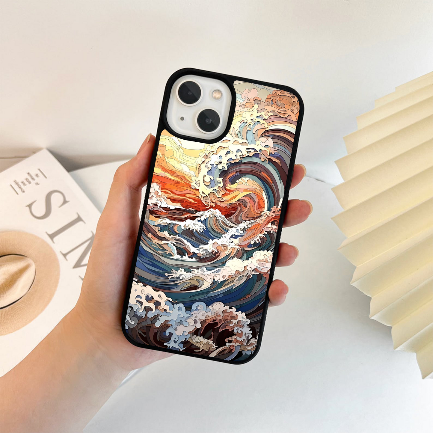 Tidal Wave Art Glass Case