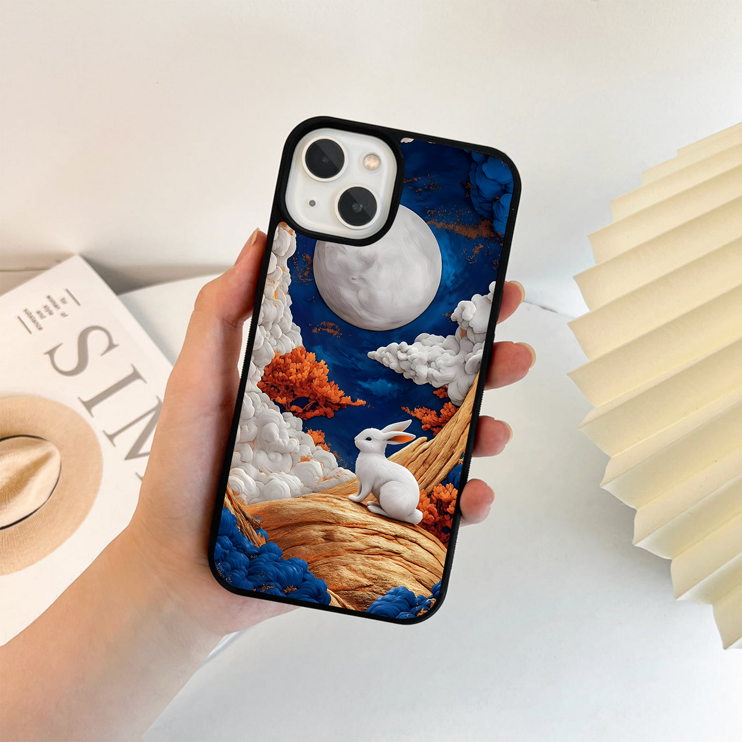 Midnight Bunny Tale Glass Case