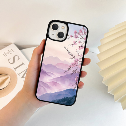 Silence Lavender Mountain Glass Case