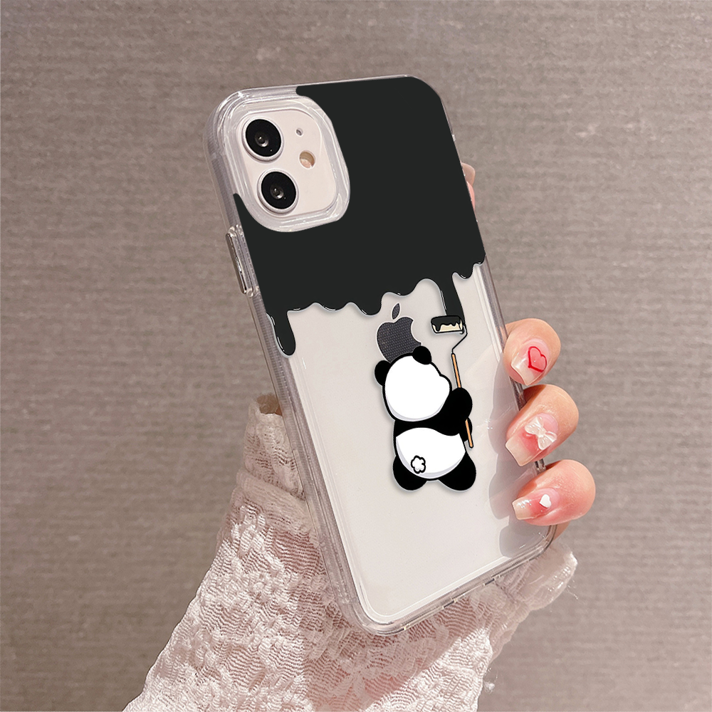 Creative Panda Art Clear Silicon Cover