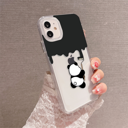 Creative Panda Art Clear Silicon Cover