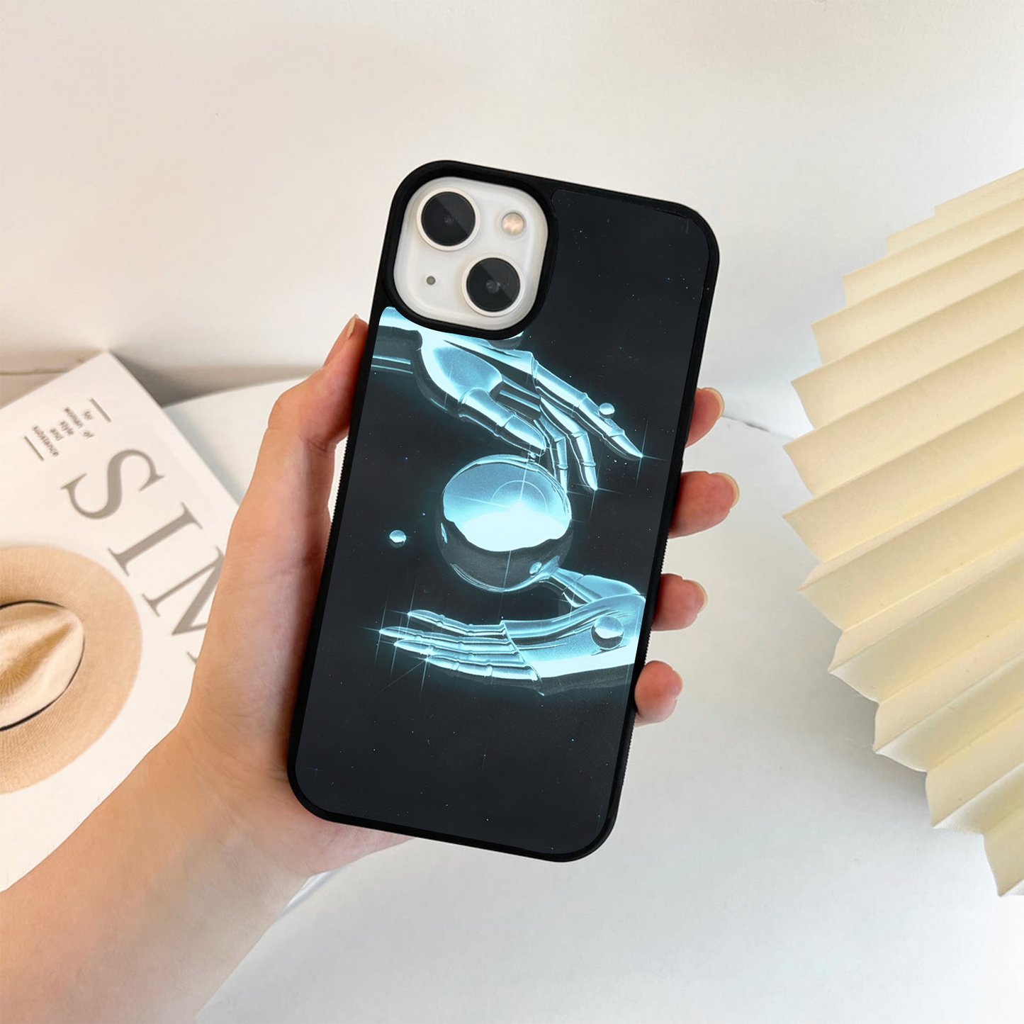 Galactic Crystal Hands Glass Case