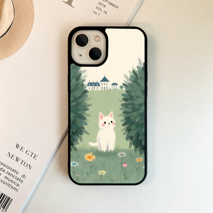 Garden Cat Manor Glass Case