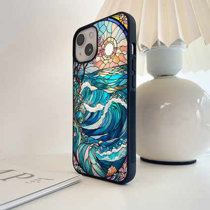 Ocean Sunrise Serenity Glass Case