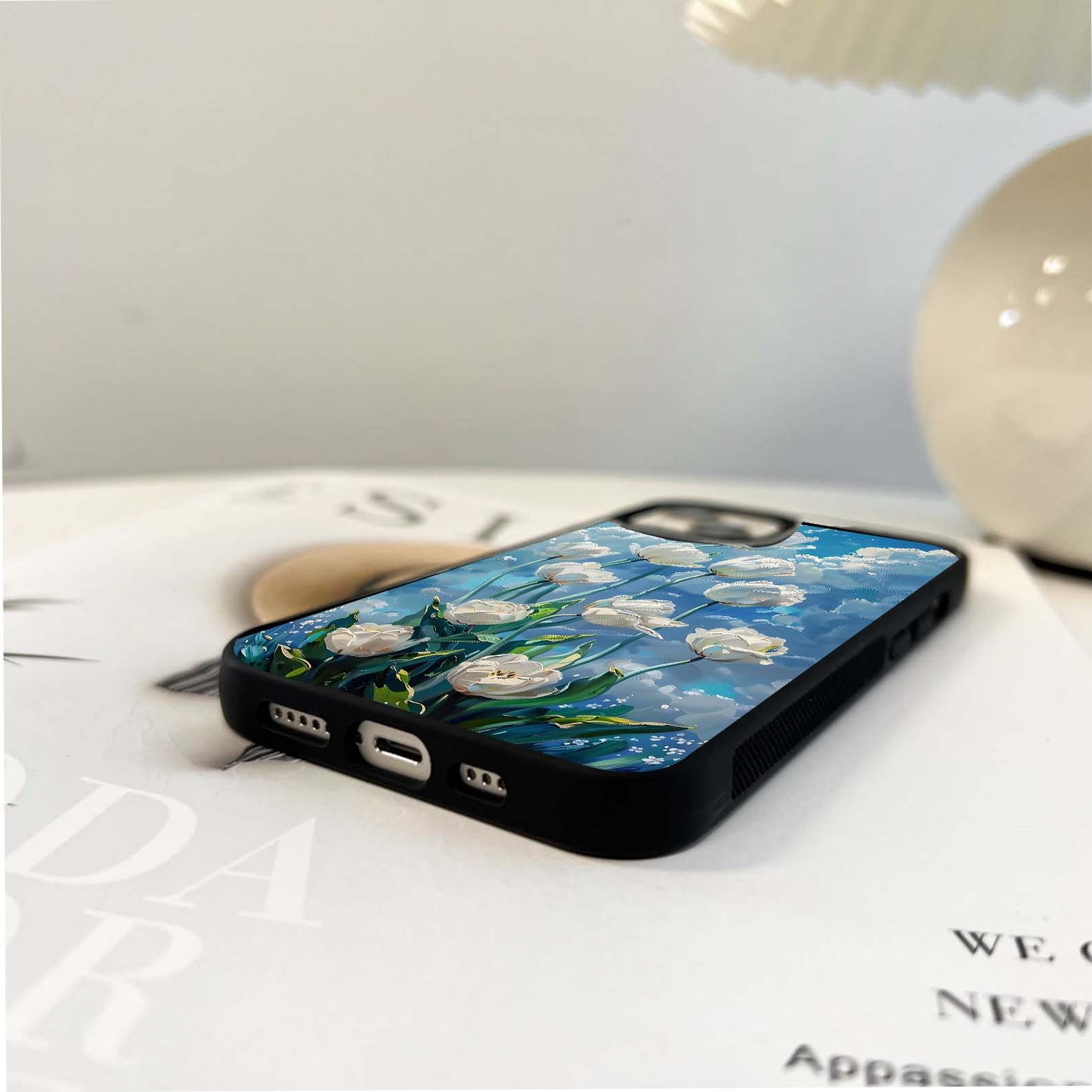 Heavenly Tulip Rise Glass Case