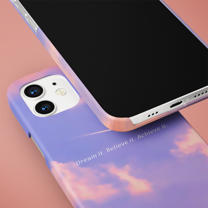 Aesthetic Clouds- Dream it, Believe it Slim Case Cover With Same Design Holder