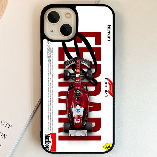 Ferrari Formula Racing Poster Glass Case