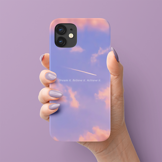 Aesthetic Clouds- Dream it, Believe it Slim Case Cover With Same Design Holder