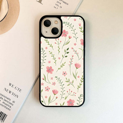 Charming Floral Pattern Glass Case