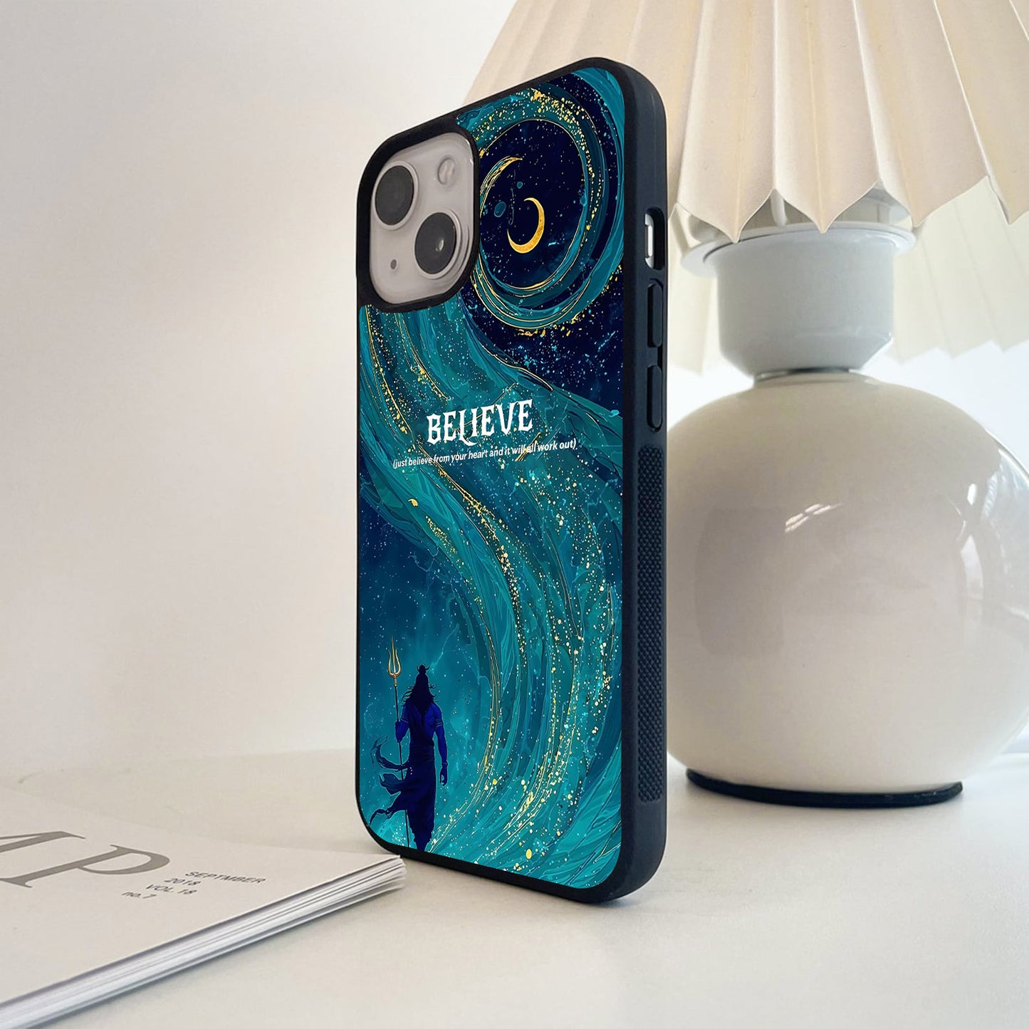 Meditative Shiva Radiance Glass Case