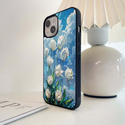 Heavenly Tulip Rise Glass Case