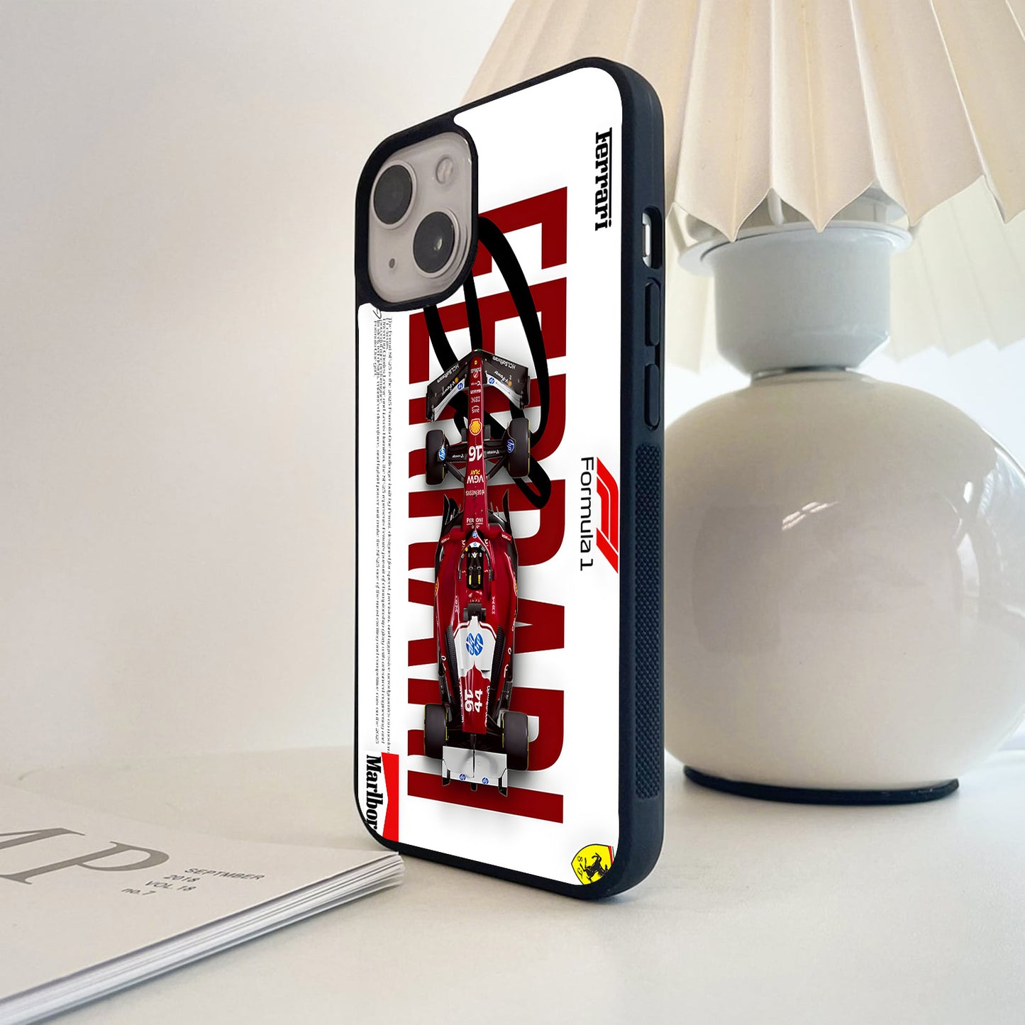 Ferrari Formula Racing Poster Glass Case