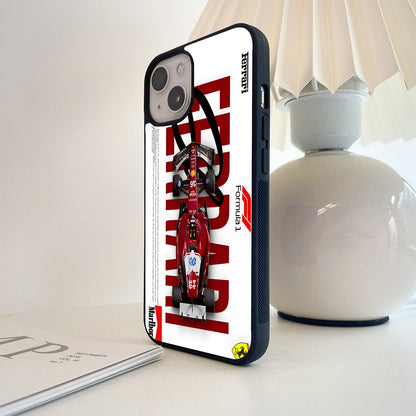 Ferrari Formula Racing Poster Glass Case