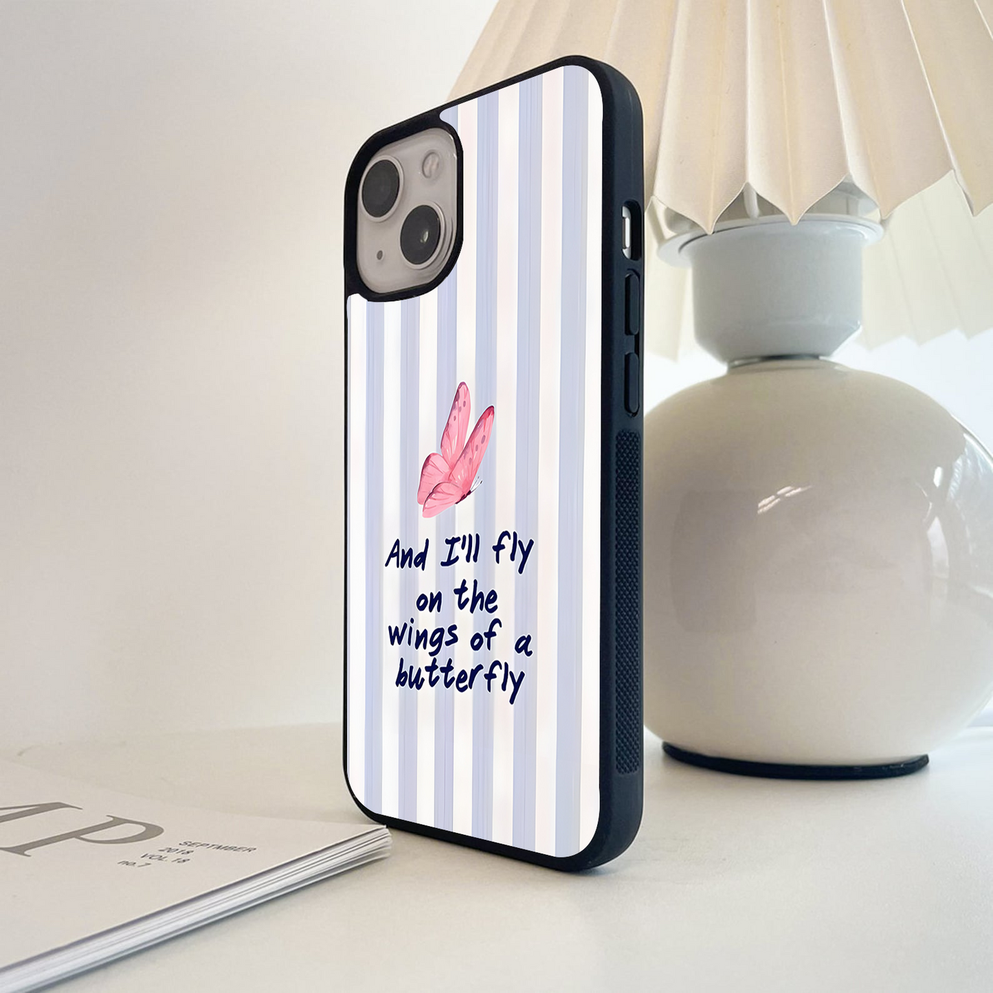 Butterfly Winged Hope Glass Case