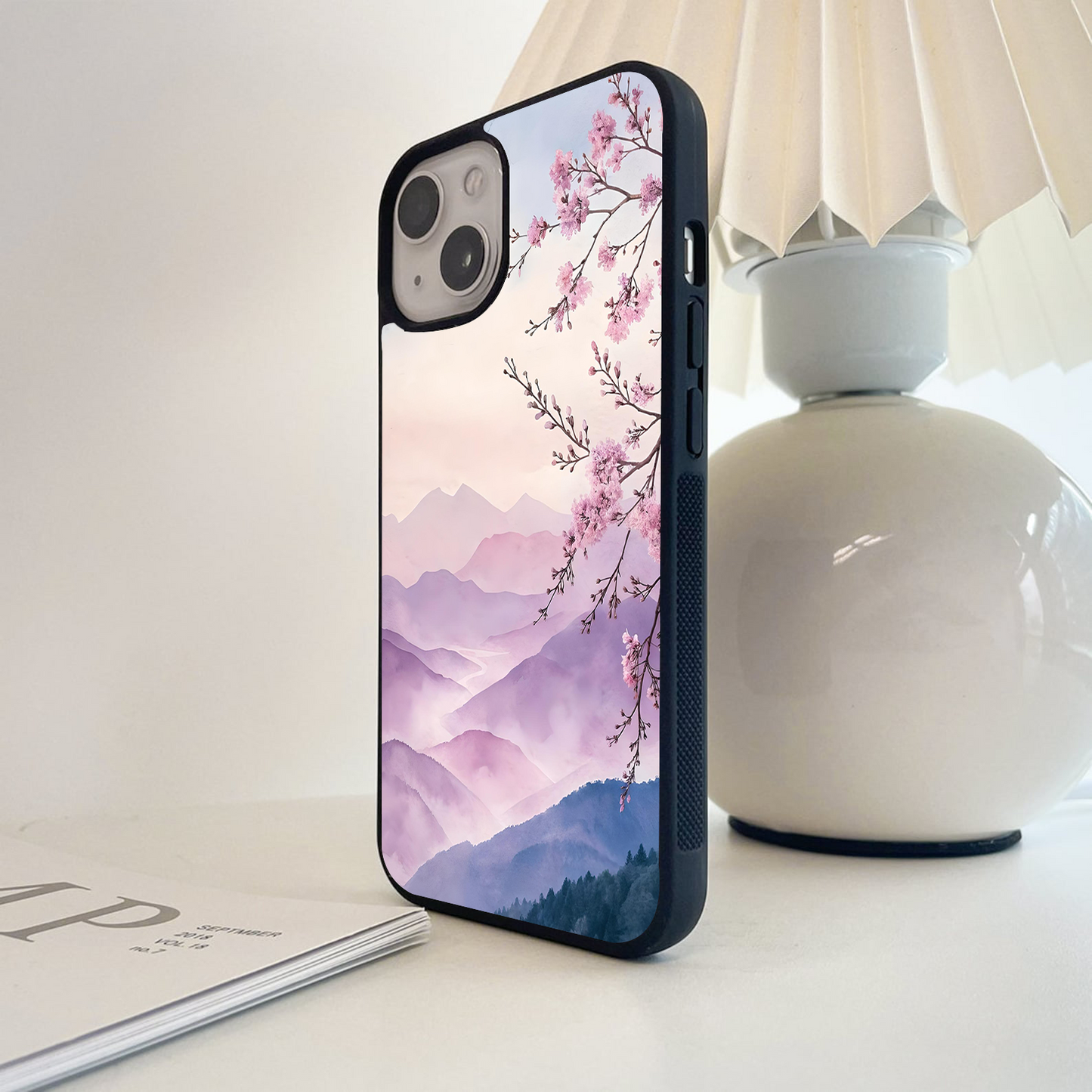 Silence Lavender Mountain Glass Case