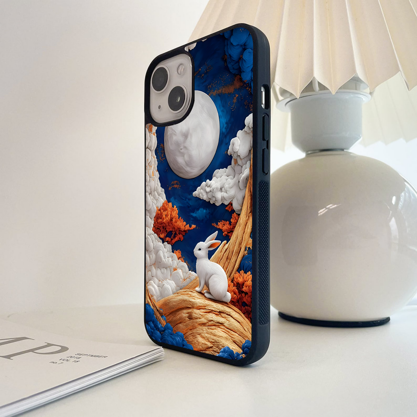 Midnight Bunny Tale Glass Case