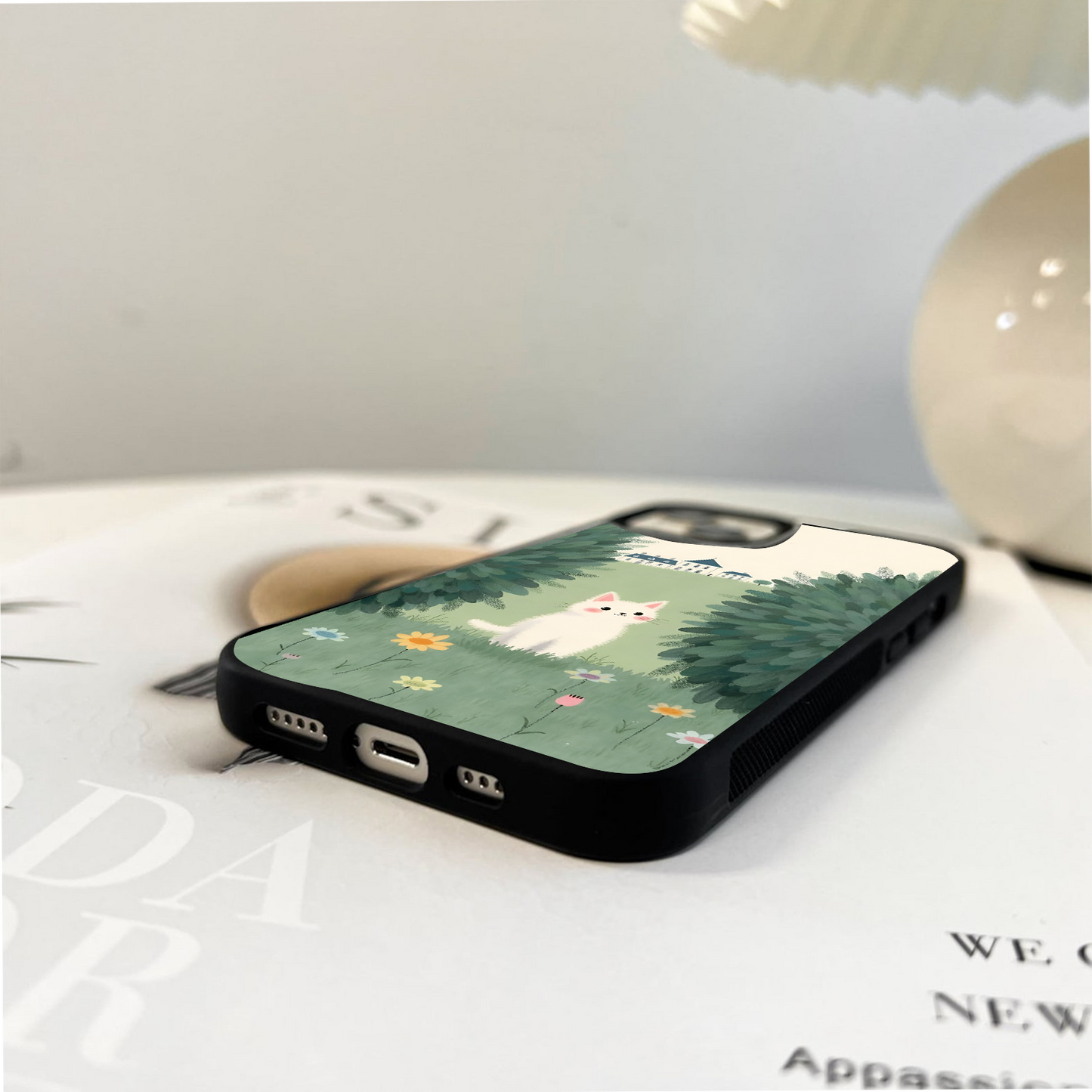 Garden Cat Manor Glass Case