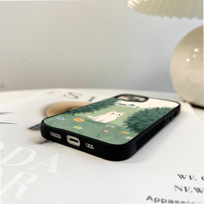 Garden Cat Manor Glass Case