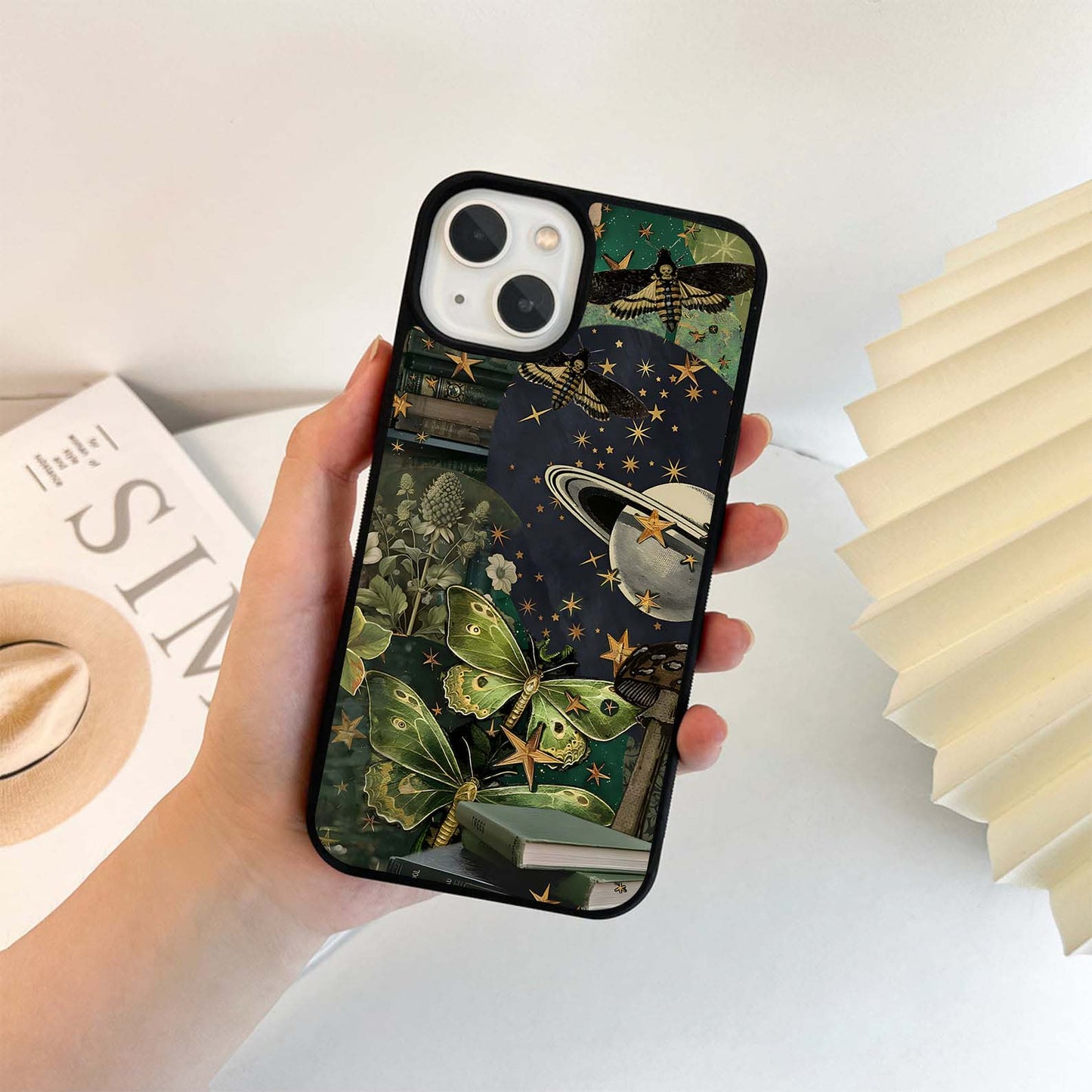 Celestial Moth Dreams Glass Case