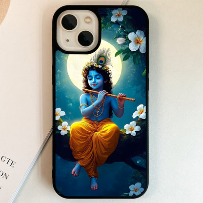 Krishna Floral  Flute Glass Case