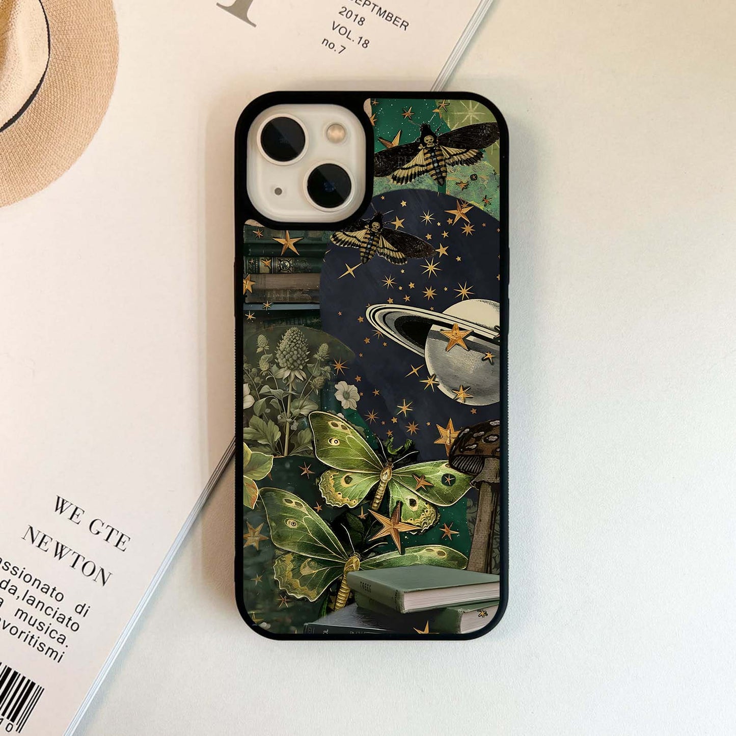 Celestial Moth Dreams Glass Case