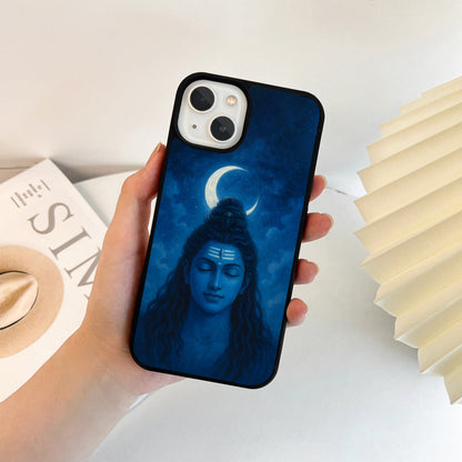 Moonlit Shiva Serenity Glass Case