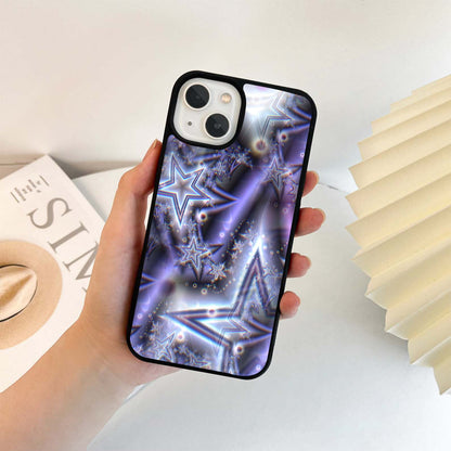 Holographic Star Pattern Glass Case
