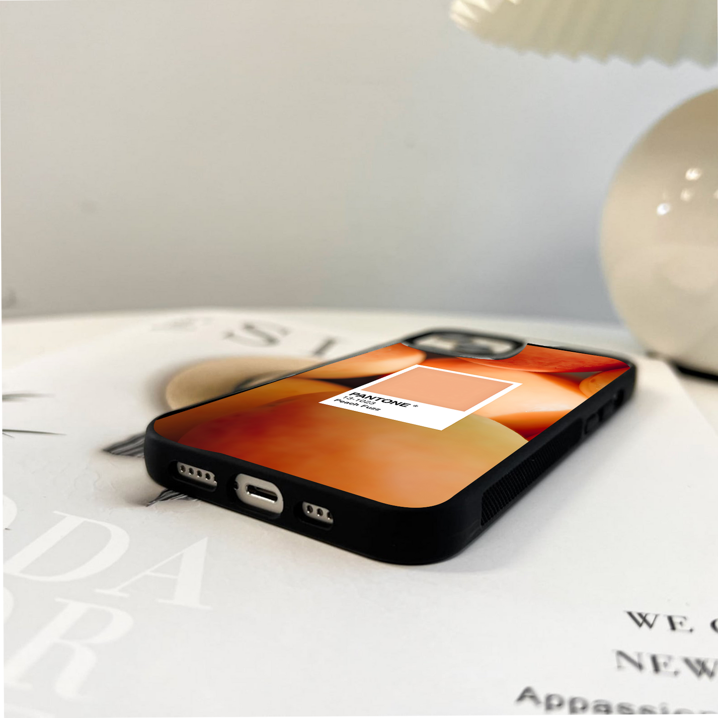 Pantone Peach fuzz Glass Case