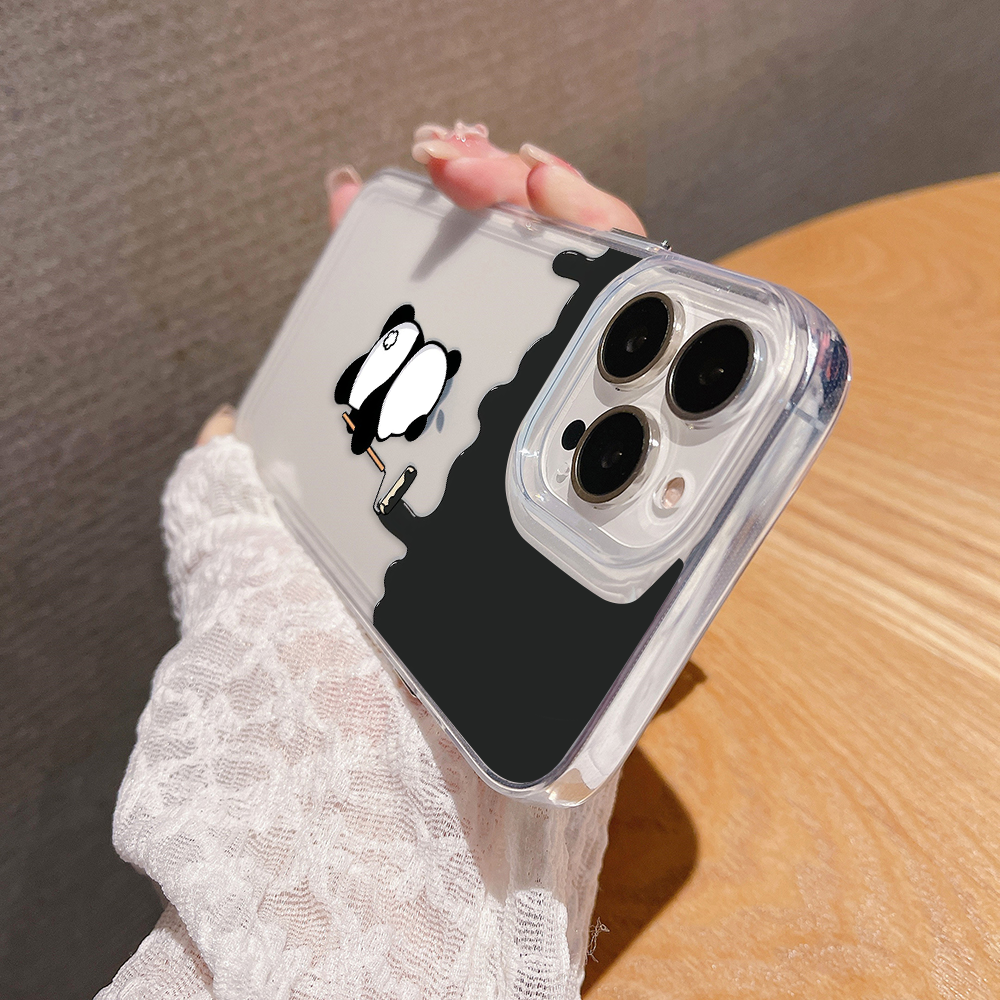 Creative Panda Art Clear Silicon Cover