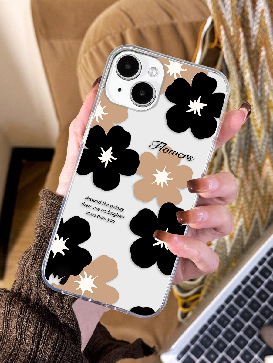 Cute Flower With Quote Clear Silicon Cover