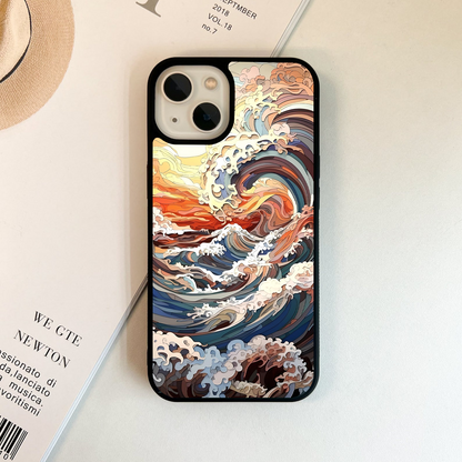 Tidal Wave Art Glass Case