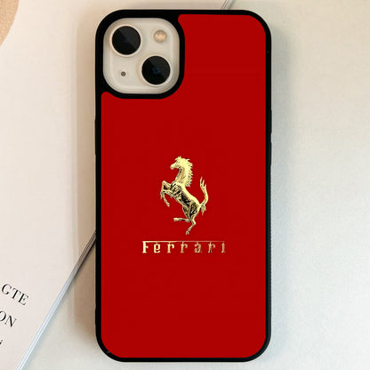 Ferrari Golden Horse Emblem Glass Case