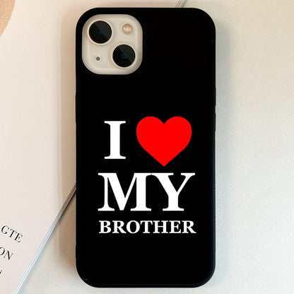 I Love My Brother Glass Case